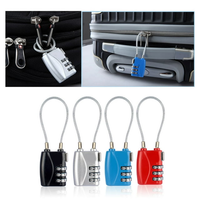Cadenas de Sécurité Mini pour Valise Approuvé par la TSA, Verrou de Gym pour Valise, Armoire à Bagages, Sac pour Ordinateur