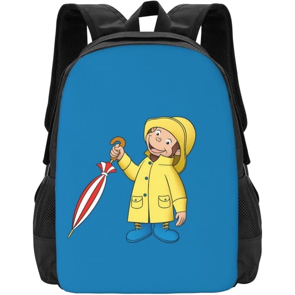 Curious George Lightweight Backpack Casual Daypack Large Capacity Backpacks Adjustable Shoulder Laptop Bags for Work Travel