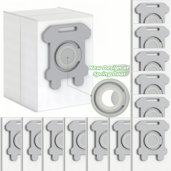 12Pcs Upgraded Replacement Roomba Bags for iRobot Roomba i7 i7 i3 i3 i4 i4 i6 i6 i8 i8 j7 j7 s9 s9 Plus Parts for iRobot Bags Roomba Vacuum Bags Automatic Dirt Disposal Bulk Reusable Bags