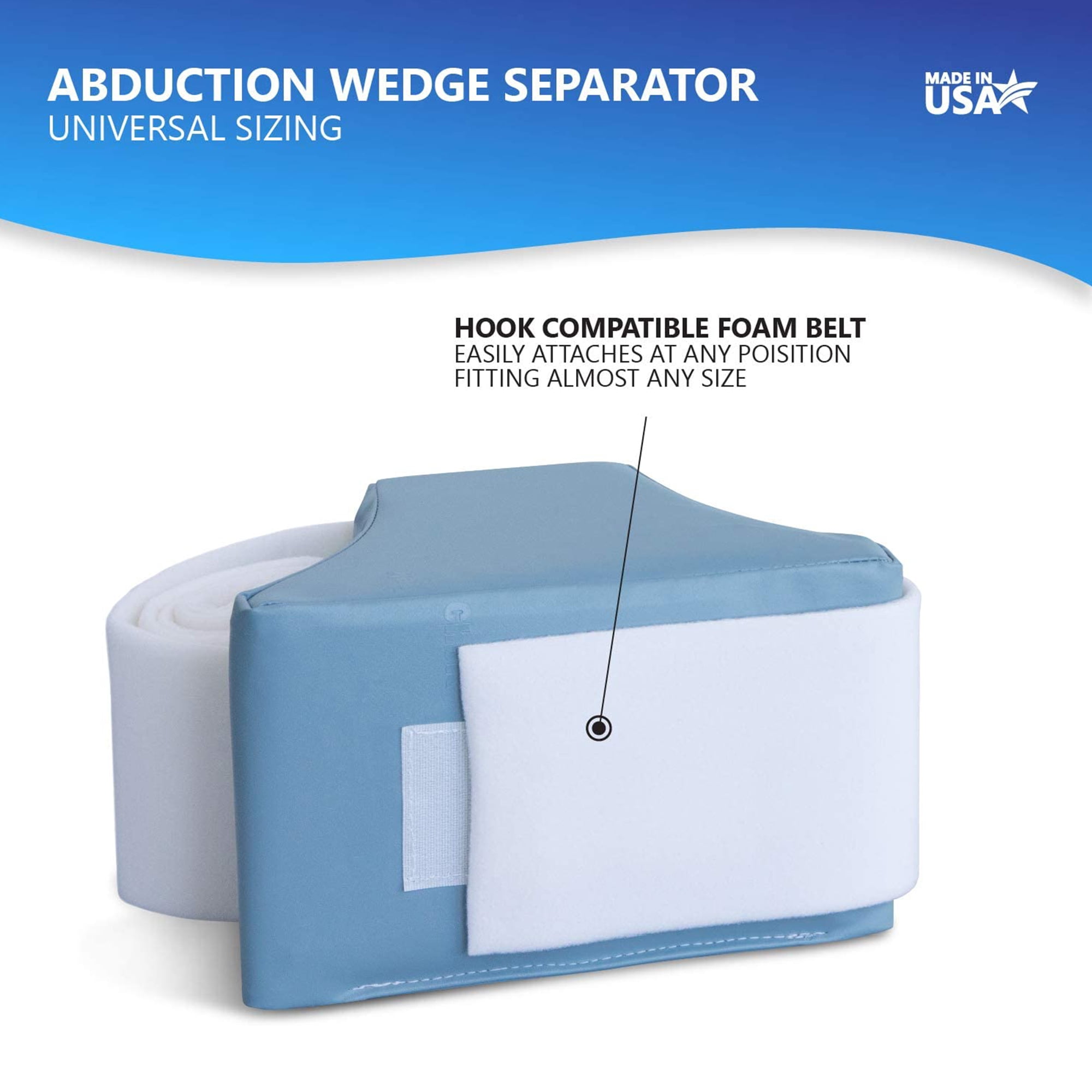 NYOrtho Abduction Knee Separator Wedge Pillow with Foam Strap, Sure-Chek