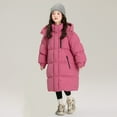 thumbnail image 4 of Mercatoo Winter Long Puffer Jacket for Girls Heavyweight Warm Thick Fleece Lined Outerwear Casual Cozy Puffy Hooded Outdoor Coat, 4 of 9
