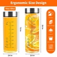 thumbnail image 2 of Botellas de jugo de vidrio Poweco, 600 ml, paquete de 4 con tapas de acero inoxidable, 2 of 6
