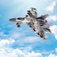 thumbnail image 4 of Milaget Maquette d'Avion Ensemble de Jeu avec Lumière et Son Objets de Collection Décor de Table Chasseur Moulé sous Pression à Rétrofriction Chasseur à Réaction pour Cadeau de Noël Jouet pour Enfants Su 35 Brun, 4 of 9