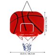 thumbnail image 5 of 1 Juego de aro de baloncesto colgante con Mini baloncesto para dormitorio de oficina en casa, 5 of 5