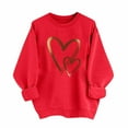 thumbnail image 2 of NuoCaiYun Valentine's Day Women's Funny Love Heart Graphic Shirt - Casual Long Sleeve Pullover Tops, 2 of 6