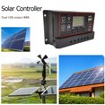 thumbnail image 3 of FLhrweasw Controlador Carga Solar 12V24V PWM Panel LCD USB Regulador Batería (30A), 3 of 9