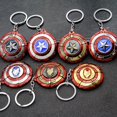 thumbnail image 2 of Marvel Avengers Captain America's Shield Keychain Metal Keyring Key Chain for Men Women Bag Pendant Fashion Jewelry Gifts heqiyong LED, 2 of 2
