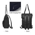 thumbnail image 4 of Laptop Backpack for 15.6 inch Tote Backpacks School Bookbag for College Student with USB Charging Port Daypack for Women Men, Work Travel, Black, 4 of 7