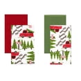 thumbnail image 3 of Kane Home Christmas Microfiber Towels 4-Pack , Red Truck Holiday Print, Kitchen Cleaning and Drying, 3 of 3