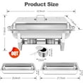 thumbnail image 6 of EVGTTI 5 Pack 8QT Chafing Dish Buffet Set, High Grade Stainless Steel Chafing Dish with Foldable Frame for Parties, Events, 6 of 6