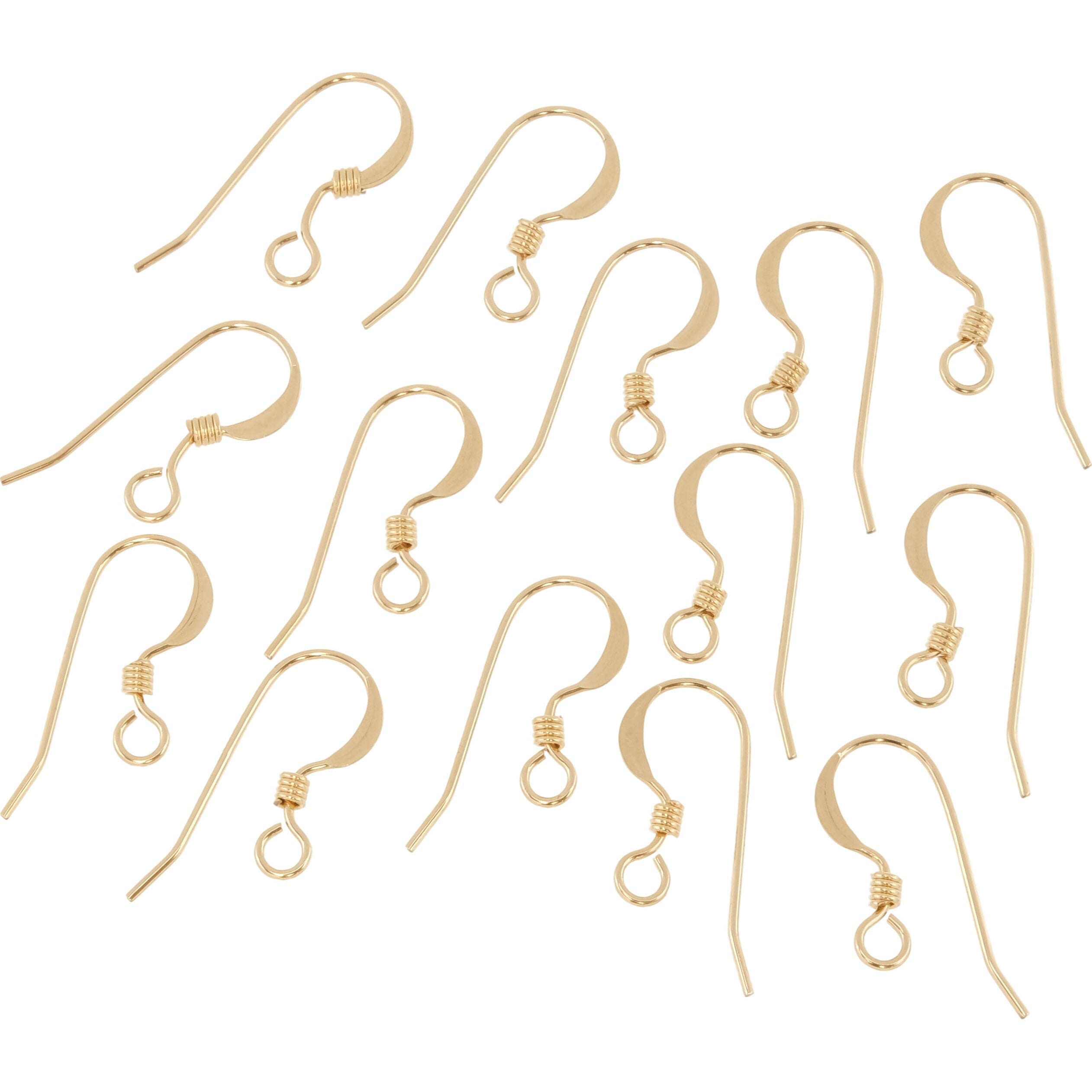 100 or 500 Pieces: Gold Plated Fish Hook Earring Wires with Spring and –  Guerrilla Charm