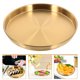 thumbnail image 2 of Plato redondo de acero inoxidable, plato de cena de Metal, plato de Camping, plato de carne, 2 of 6