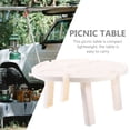 thumbnail image 3 of MOKKHNB 1Set Folding Table Multi-function for Camping and Park Use White Plastic 11.8X11.8X11.8in, 3 of 8