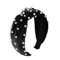 thumbnail image 3 of Clearance!Uooqdmx Headbands for Women, Pearl Headband, Jeweled Headbands for Women, Women Hair Accessories Ladies Girls Headwear, Knotted Headband for Women, Black One Size, 3 of 6