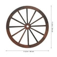 thumbnail image 2 of Beaupretty Rustic Wooden Wagon Wheel Decor Brown Vintage Wall Ornament for Home, 2 of 6