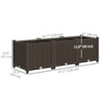 thumbnail image 3 of Outsunny Plastic Garden Bed w/Drainage Holes, 47.2" x 15.7" x 14.6", Brown, 3 of 9