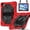Red+Black, variant on Case for iPad Air 11 Inch 6th Gen M2 2024, 360° Rotate Kickstand, Black