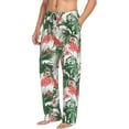 thumbnail image 2 of Flamingo Tropical Flower Leaves Men'S Pajama Pants Soft Sleep Lounge Pants Pjs Bottoms With Pockets Small, 2 of 6