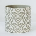 thumbnail image 1 of Fleur-De-Lys White On Gray Planter, 1 of 2