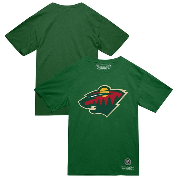 Men's Mitchell & Ness Green Minnesota Wild Heritage T-Shirt
