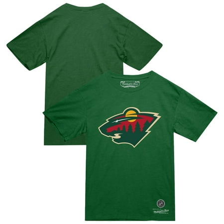 Men s Mitchell & Ness Green Minnesota Wild Heritage T-Shirt