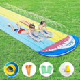 thumbnail image 1 of Slip and Slide Lawn Water Slides - Inflatable Heavy Duty Slip Slides with 2 Bodyboards, Lawn Waterslide Summer Water Toy with Sprinkler for Kids Backy, 1 of 4