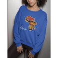 thumbnail image 3 of African Map With Skins Animals  Sweatshirt Women -Image by Shutterstock, Female XX-Large, 3 of 4