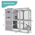 thumbnail image 5 of JTAOT Outdoor Cat House,Big Catio Cat Enclosures 4 Tiers Wooden Feral Cat Shelter with Large Interior Space, 5 of 6