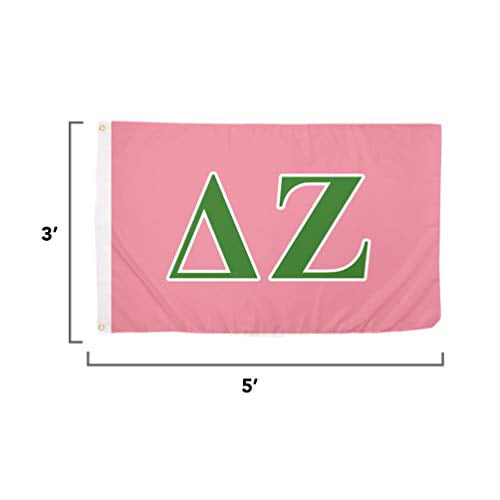 Zeta Tau Alpha Floral Sorority Flag Greek Letter Use as a Banner Large 3 x 5 Feet Sign Decor Zeta 