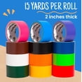 thumbnail image 2 of Cinta adhesiva Craftzilla, color arcoíris, 15 yardas x 5 cm, paquete de 12, 2 of 9