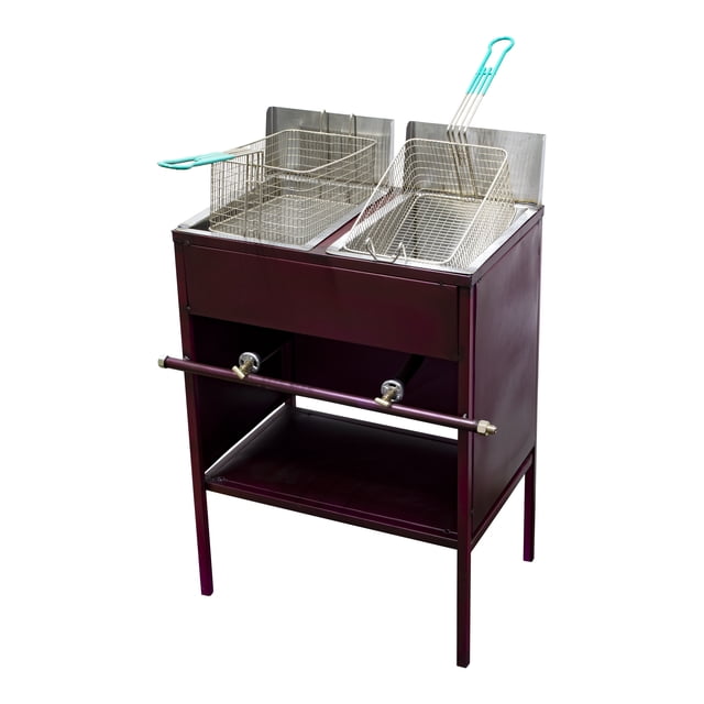 Freidora De Papas Doble Tina Acero Inoxidable Cocina Javaz CO-FRE2