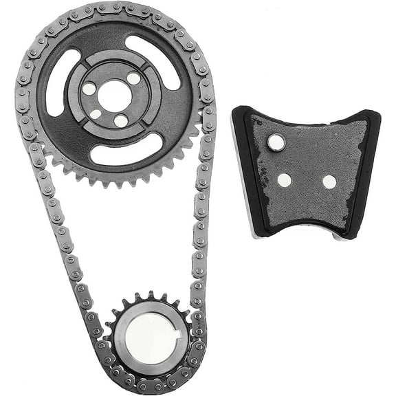 A-Premium Engine Timing Chain Kit W/Damper & Sprocket [fits OHV, 6Cyl 2.8 3.1] Compatible with Chevy & Pontiac & Olds & Buick & Cadillac & GM Vehicles, fits Firenza, Grand Prix, Skylark, Regal & More