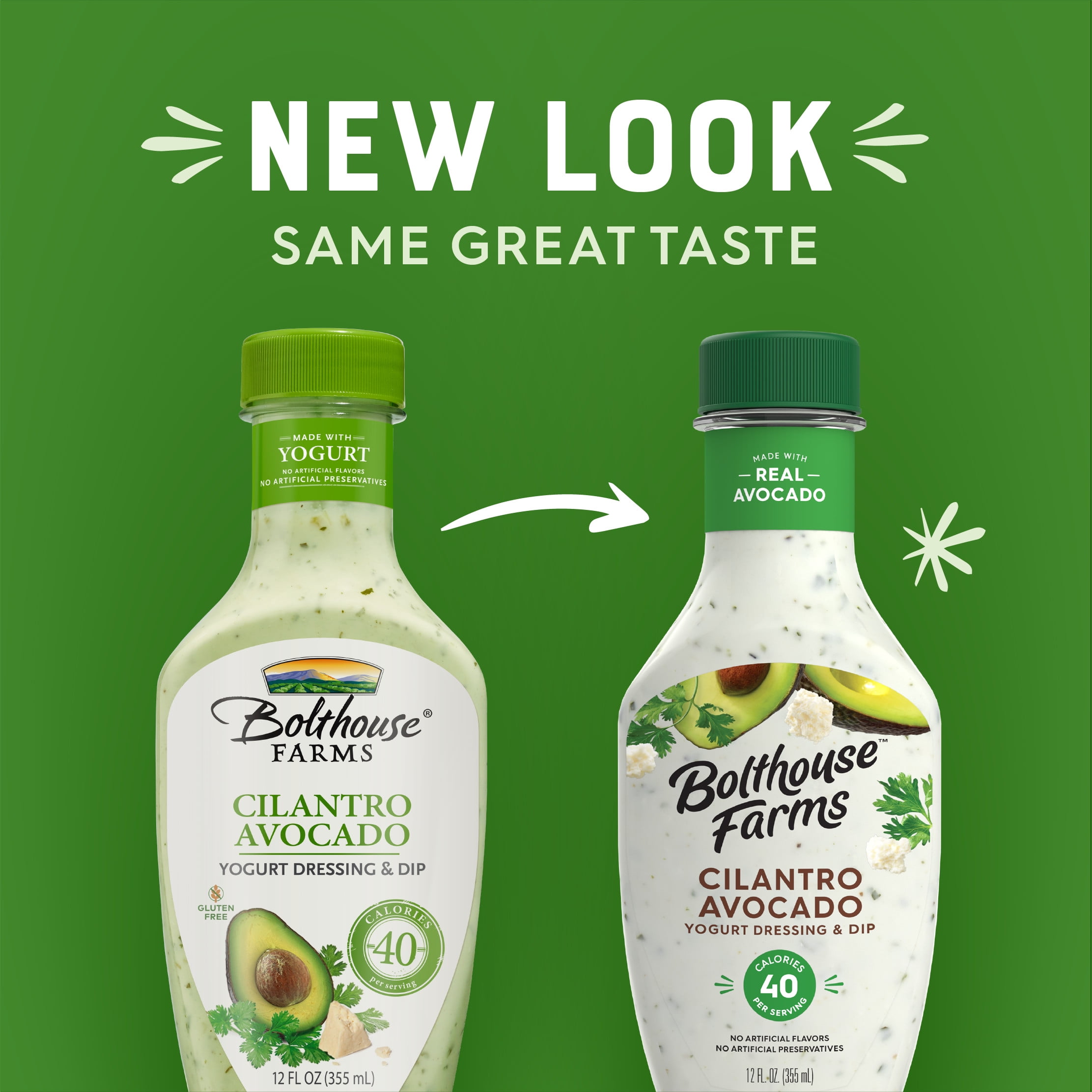 Bolthouse Farms Dressing, Cilantro Avocado Creamy Yogurt Dressing, 12 fl. oz.