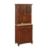 Home Styles Cherry Buffet with Natural Wood Top and 2-Glass Door Hutch