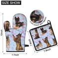 thumbnail image 6 of German Shepherd Kitchen Oven Mitt and Pot Holder Sets 2 Pcs for Baking, Cooking and Grilling, Heat Resistant Up To 392 °F, 6 of 7