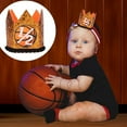thumbnail image 2 of Basketball 1/2 Birthday Glitter Hat, Baby Boys Half Birthday Crown Orange, 6-Month Sports Theme Party Photo Props Decorations Supplies Favors, 2 of 6