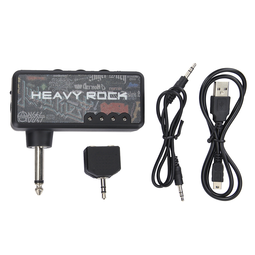 Rechargeable Guitar Amplifier, 6.35mm Plug, Play With Phone/MP3, Lightweight  Portable