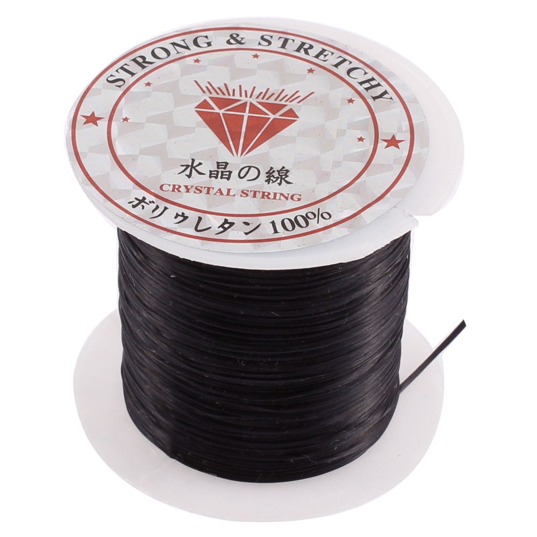 Elastic Stretch Jewelery Bracelet String Beading Cord Roll Black 10M 2 Pcs