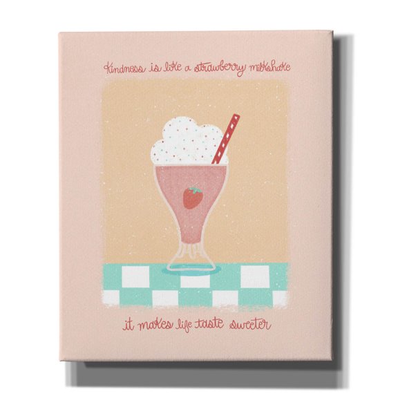 Epic Graffiti 'Strawberry Milkshake'  by Club Daydream Canvas Wall Art, 20" x 24"