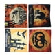 thumbnail image 3 of Qukaim Fundas de almohada con patrón de calabaza de Halloween, paquete de 4 fundas de almohada de lino con cremallera para decoración, lavado con agua fría, 02, 3 of 5