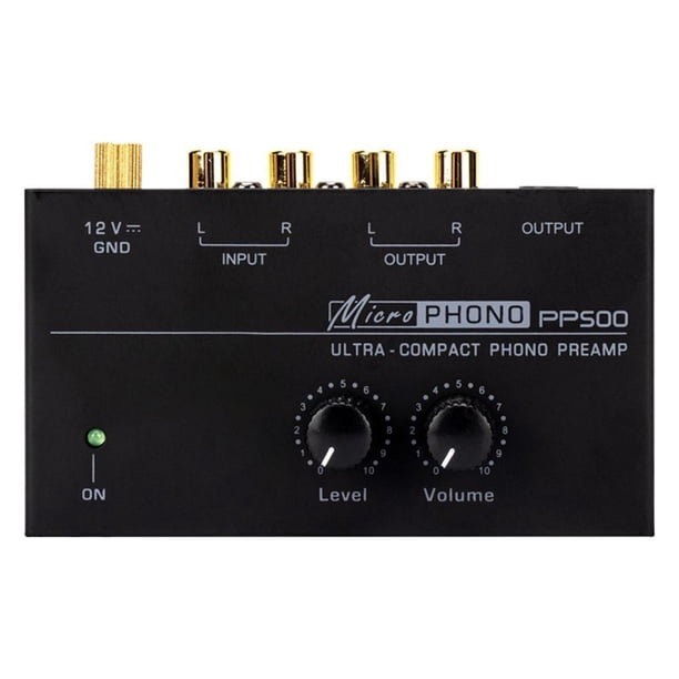Pyle Préampli Phono Mini Pour Platine Vinyle - RCA Stéréo Ultra Basse Bruit 12V