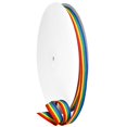 thumbnail image 1 of Morex Ribbon Polyester Grosgrain Striped Decorative Ribbon, Rainbow, 5/8 in, 1 of 3