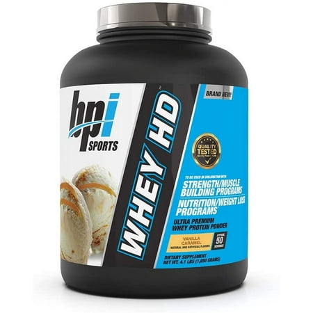 EXP:4-2027 BPI Sports Whey HD Ultra Premium Protein Powder  Vanilla Caramel  4.1 Pound