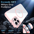 thumbnail image 2 of Magnetic Case for iPhone 14 Pro Max Case Compatible with MagSafe (6.7 inch), Military Grade Drop Protection + Camera Cover, Soft Silicone Rubber Phone Cases for iPhone 14 Pro Max, Pink, 2 of 9