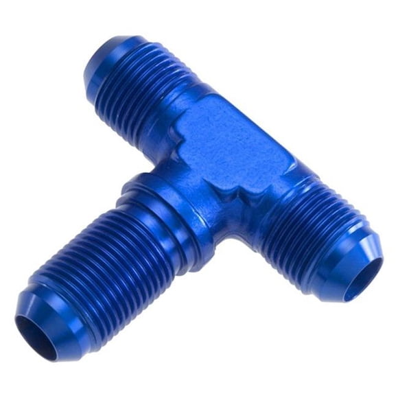 12 Male AN & JIC Bulkhead Tee - Blue