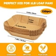 thumbnail image 2 of 120PCS Loaf Pan Liners, Non-Stick Disposable Bread Parchment Paper Liners 9x5 for Baking Bread, Pre-formed Rectangle Paper for Bread and Cakes, Air Fryer Liner for Loaf Pan, 2 of 4