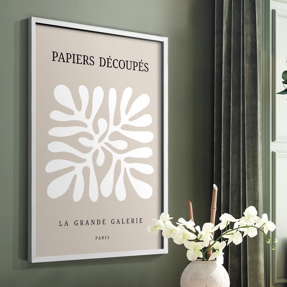 Matisse CCCLXXXVII in White Solid Wood 8 x 10 Framed Print