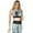 Abstract Canvas, variant on Women's Printed Activewear Sports Bra - Motion Rainbow, XL
