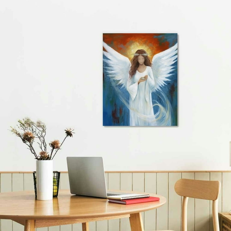 RUIYC Angel Wall Art Angel Wing Picture Art Print Angel Wing Wall Art Angel Pictures Wall Decor Angel Art Posters Angel Wings Wall Decor for Bathroom Living Room Bedroom Walmart