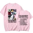 thumbnail image 1 of Taylor Swift The Eras Tour International Herr Dam kort T-shirt rund krage printed Pink, 1 of 1